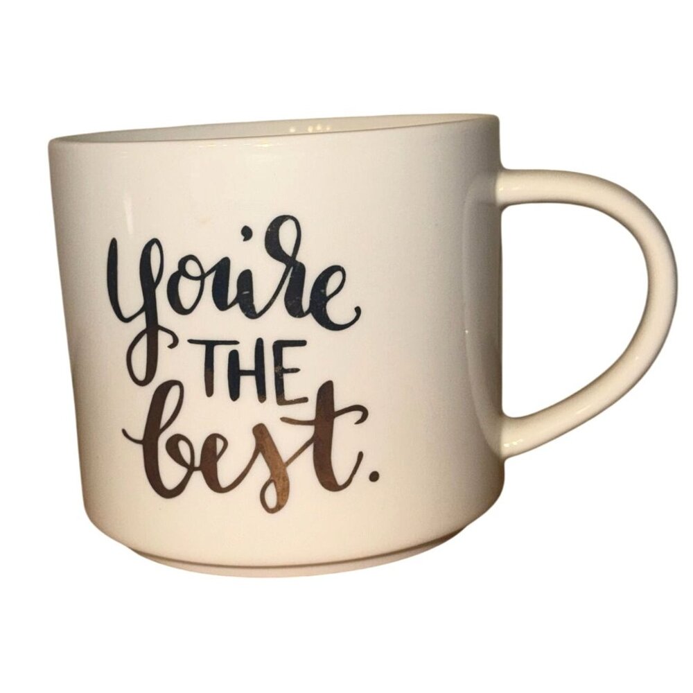 Youre The Best Ceramic Coffee Mug Porcelain Dishwasher & Microwave Safe 4 Inch D